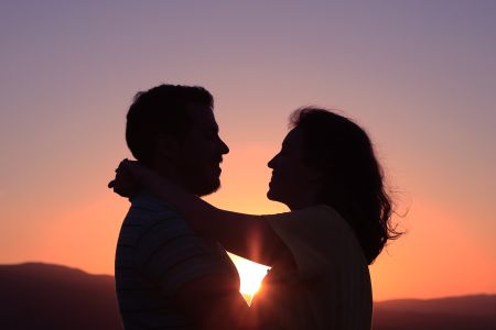 Sunset with couple
